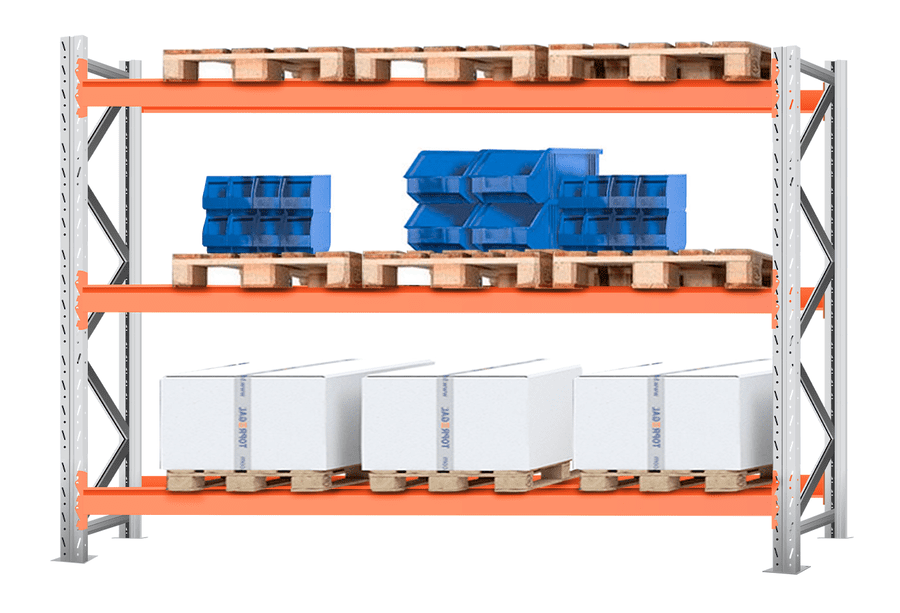 Стеллаж паллетный Лайт 2500х2700х1100 3 яруса (Р70.1.5Б120.1.5) Стеллаж паллетный Лайт 2500х2700х1100 3 яруса (Р70.1.5Б120.1.5)