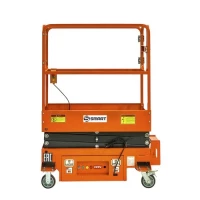 Подъемник ножничный несамоходный SJY-0.3-3.9 220V, 300 кг, высота подъема 3,9 м SMART