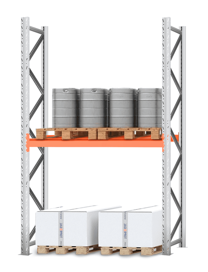 Стеллаж паллетный Лайт 3000х1800х1100 1 ярус (Р70.1.5Б120.2)