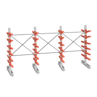 Стеллаж консольный СТ-062 2450х4660х1400 6 ярусов двухсторонний