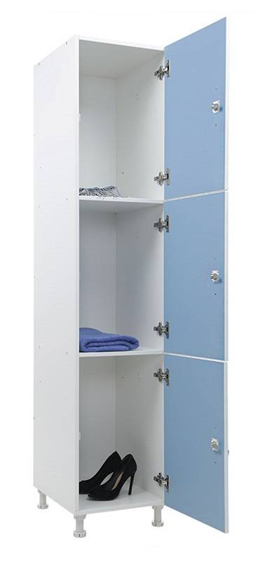 Шкаф для раздевалок WL 13-40 голубой/белый