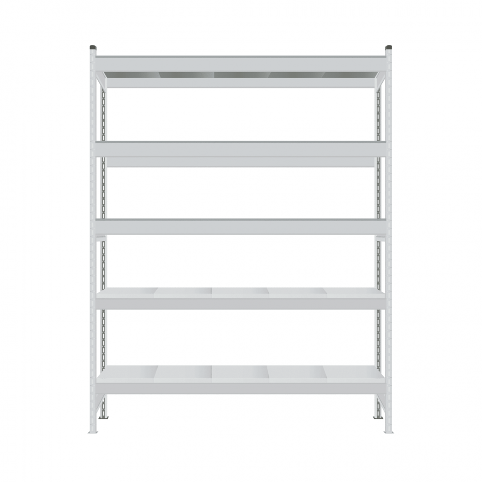 Стеллаж СТ-023 2200х1800х600 с 5 ярусами (рамы и настил - окрас)