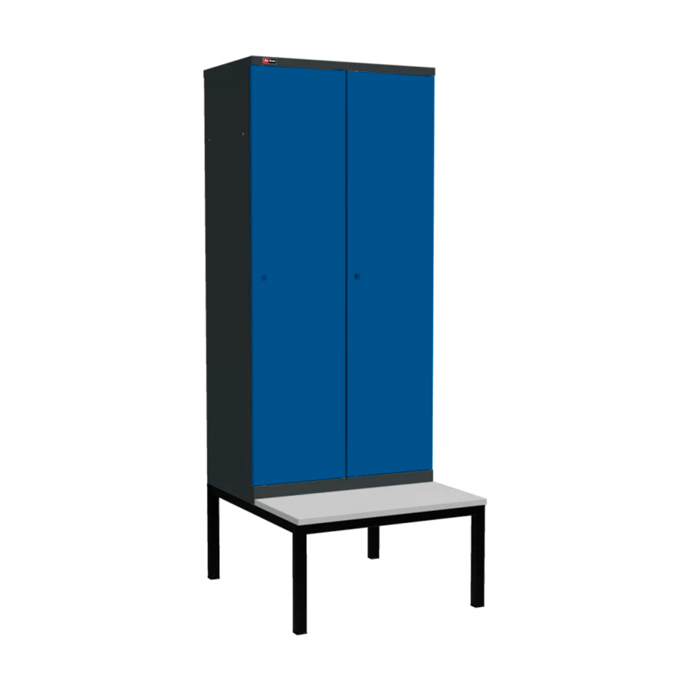 Шкаф Диком УНО-421 (RAL 7016 + RAL 5005) на подставке-скамейке