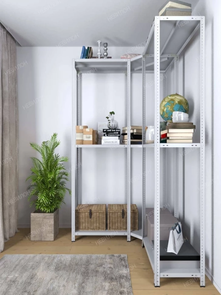 Стеллаж угловой МС 2000х1400х1400/500 мм 3 яруса