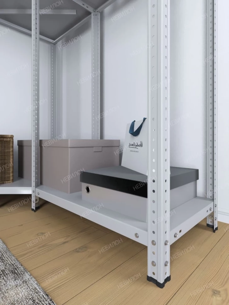 Стеллаж угловой МС 2000х1400х1400/500 мм 3 яруса