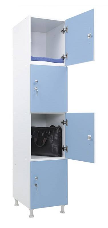 Шкаф для раздевалок WL 14-40 голубой/белый