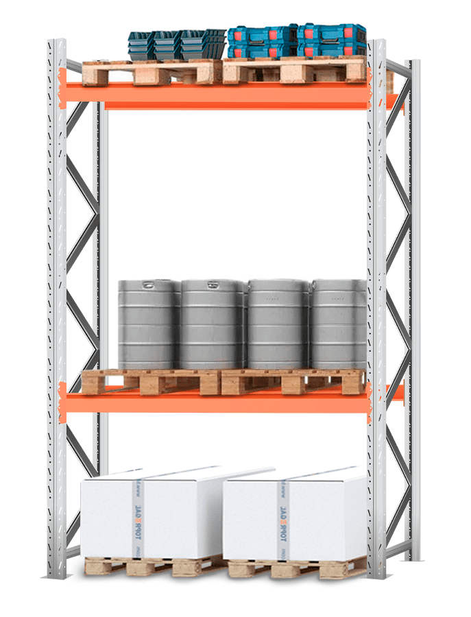 Стеллаж паллетный 3000х2200х1100 2 яруса (Р100.1.5Б120.2)