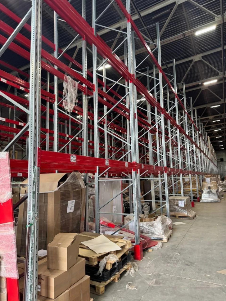 Стеллаж паллетный б/у 2000х3300х1050 мм 4 яруса до 2400 кг Стальной мир