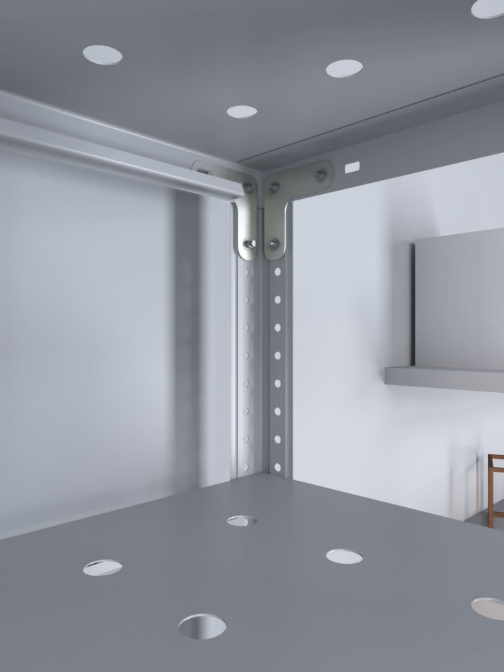 Стеллаж ТС Лайт 2000х1200х800 с 8 перфорированными полками