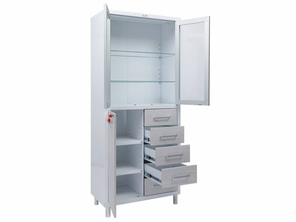 Набор мебели медицинской для оборудования кабинетов и палат: Шкаф МД 2 ШМ-SSK