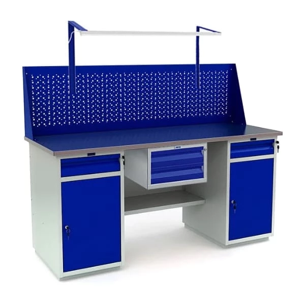 Верстак большой с экраном и ящиками WT180.WD2/WD2.111 Верстак большой с экраном и ящиками WT180.WD2/WD2.111