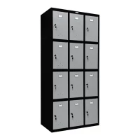 Шкаф металлический для сумок черный с сигнальным серым