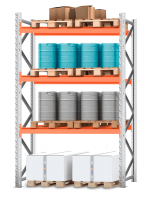 Стеллаж паллетный 3500х2200х1100 3 яруса Р100.1.5Б120.2