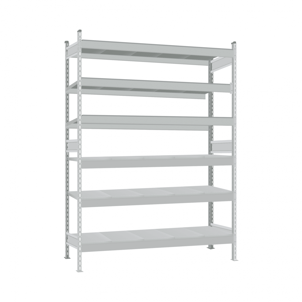 Стеллаж СТ-023 2000х1200х800 с 6 ярусами (рамы и настил - окрас) Стеллаж СТ-023 2000х1200х800 с 6 ярусами (рамы и настил - окрас)