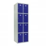 Шкаф металлический для личных вещей серый с синим