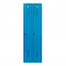 Шкаф металлический двухсекционный голубой