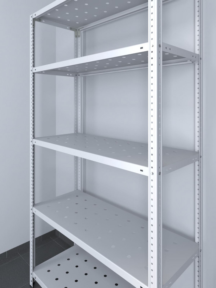 Стеллаж ТС Лайт 1800х1000х300 с 5 перфорированными полками