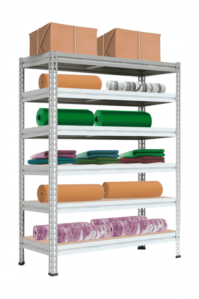 Стеллаж МС-Т 3000х1551х784 мм 6 ярусов (настил фанера)