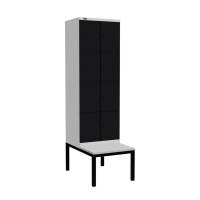 Шкаф Диком УНО-324 (RAL 7038 + RAL 9005) на подставке-скамейке