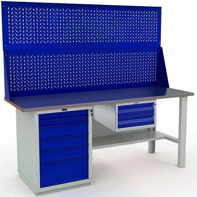 Верстак большой с освещением и подвесным ящиком W200.WS6/F2.120.W Верстак большой с освещением и подвесным ящиком W200.WS6/F2.120.W