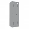 Шкаф металлический для рабочей спецодежды сигнальный-серый