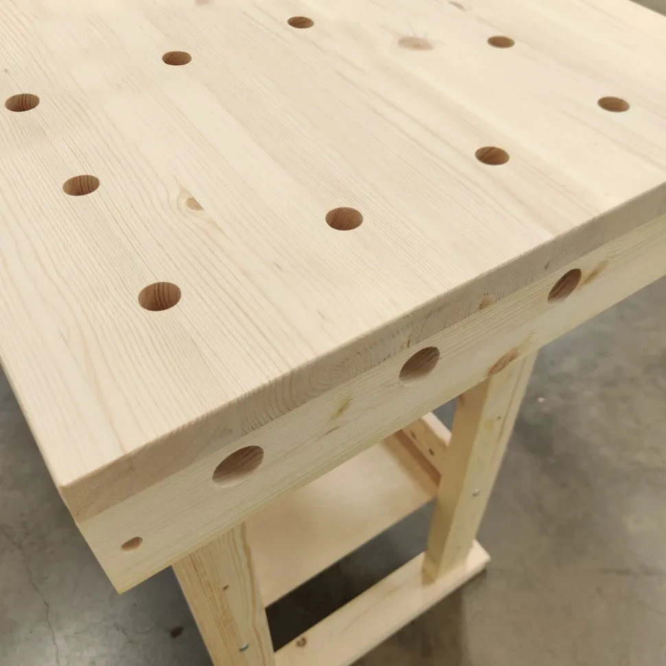 Верстак деревянный Школьный сосна бесцветный лак