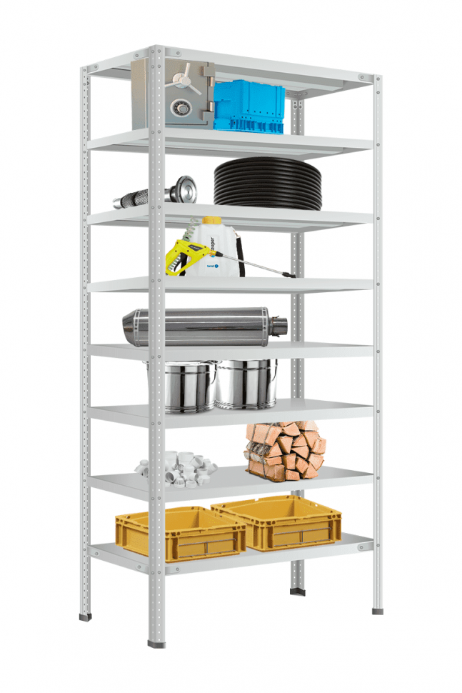 Стеллаж МС-900 1500х1000х400 мм 8 полок