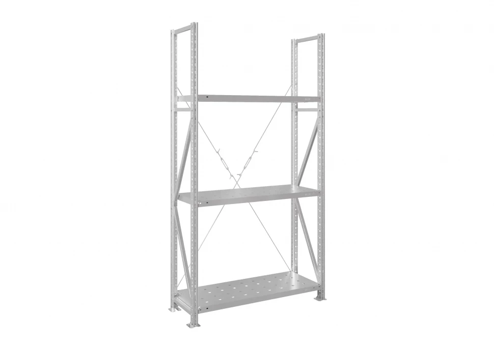 Стеллаж металлический MS U 2000х1200х1000 3 полки перфорированные до 180 кг