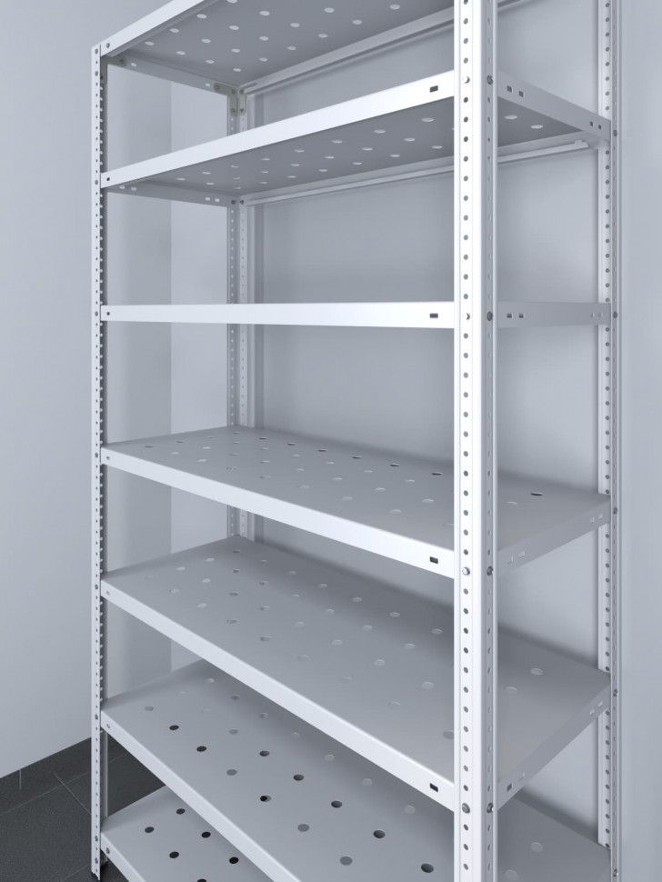 Стеллаж ТС Лайт 1800х1000х800 с 7 перфорированными полками Стеллаж ТС Лайт 1800х1000х800 с 7 перфорированными полками