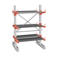 Стеллаж консольный СТ-062 2450х1660х1400 3 яруса +ОН двухсторонний