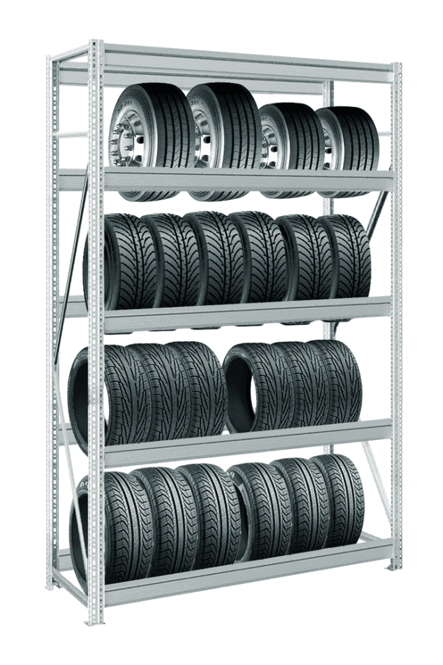 Стеллаж для шин в гараж MS Pro Z 3000х1800х500 мм 5 ярусов