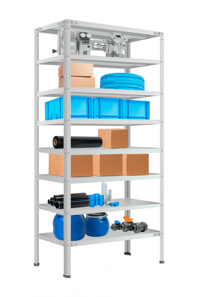 Стеллаж МС-900 1800х1000х500 мм 8 полок