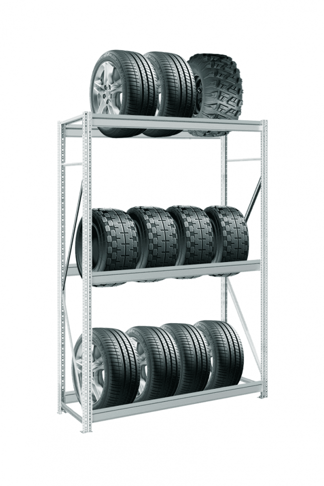 Стеллаж для шин MS Pro Z 2500х1800х600 мм 3 яруса