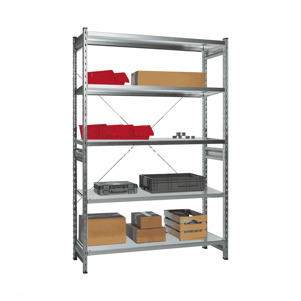 Стеллаж СТ-031 цинк 2491х1000х600 5 полок до 200 кг Стеллаж СТ-031 цинк 2491х1000х600 5 полок до 200 кг