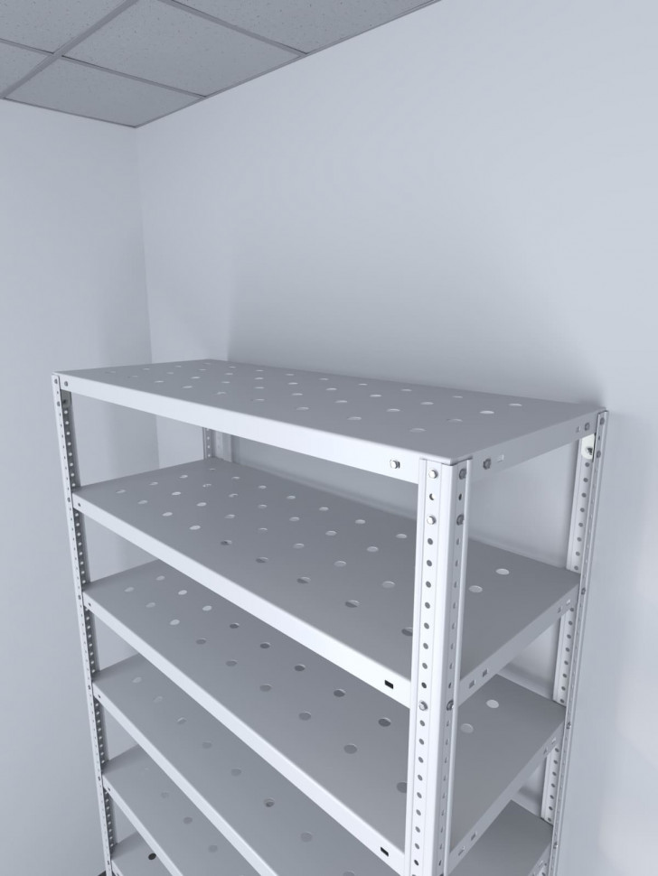 Стеллаж ТС Лайт 1500х1000х600 с 8 перфорированными полками