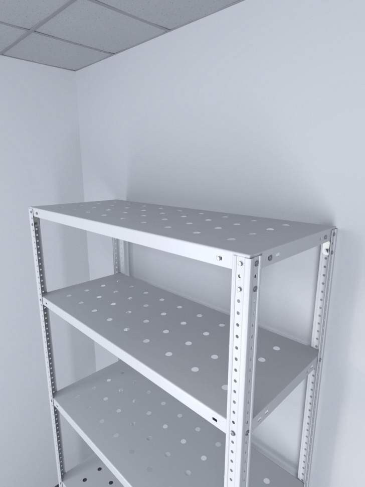 Стеллаж ТС Лайт 1800х1000х500 с 5 перфорированными полками Стеллаж ТС Лайт 1800х1000х500 с 5 перфорированными полками