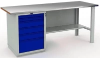 Верстак металлический промышленный с ящиками W200.WS6/F2.000.W