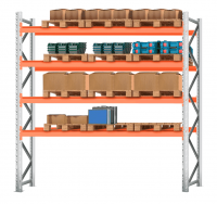 Стеллаж паллетный 3000х2700х1100 4 яруса Р100.1.5Б120.2