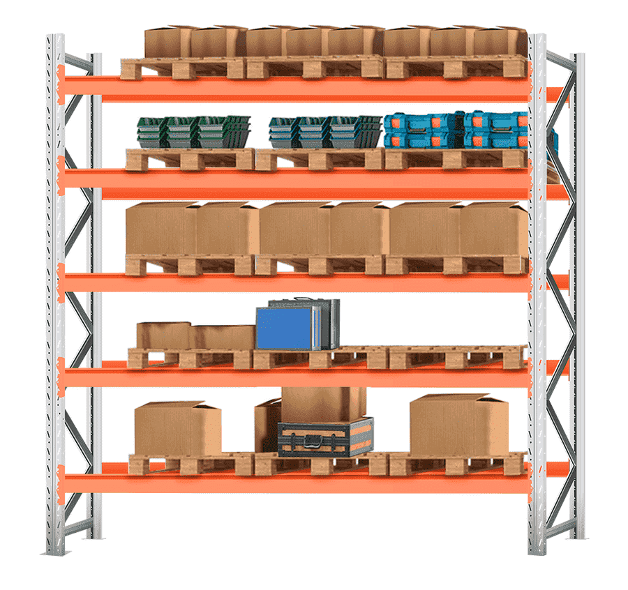 Стеллаж паллетный Лайт 3500х2700х1100 5 ярусов (Р70.1.5Б120.2)