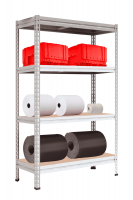 Стеллаж МС-Т 2500х1551х530 мм 4 яруса настил фанера