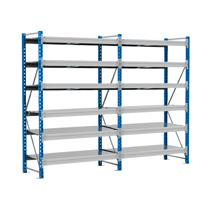 Стеллаж SGR-V 350 кг 2500х1800х800 6 ярусов (рамы RAL 5015 / настил цинк) ОС