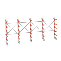 Стеллаж консольный СТ-062 2450х6160х830 5 ярусов односторонний