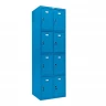 Шкаф металлический с дверцами и замком голубой