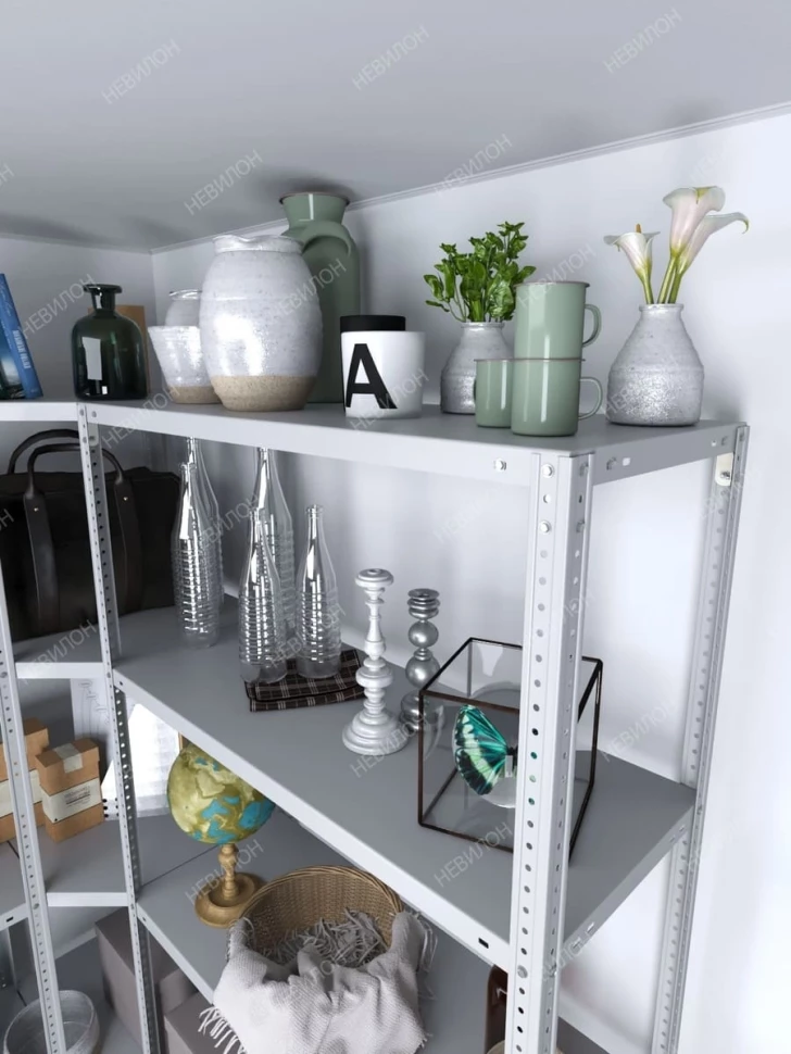 Стеллаж угловой МС 2000х1800х1800/600 мм 5 ярусов Стеллаж угловой МС 2000х1800х1800/600 мм 5 ярусов