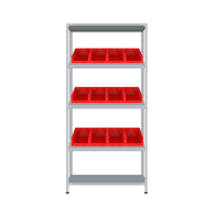 Стеллаж СТ-012 2000х1000х600 с 3 наклонными цинк полками