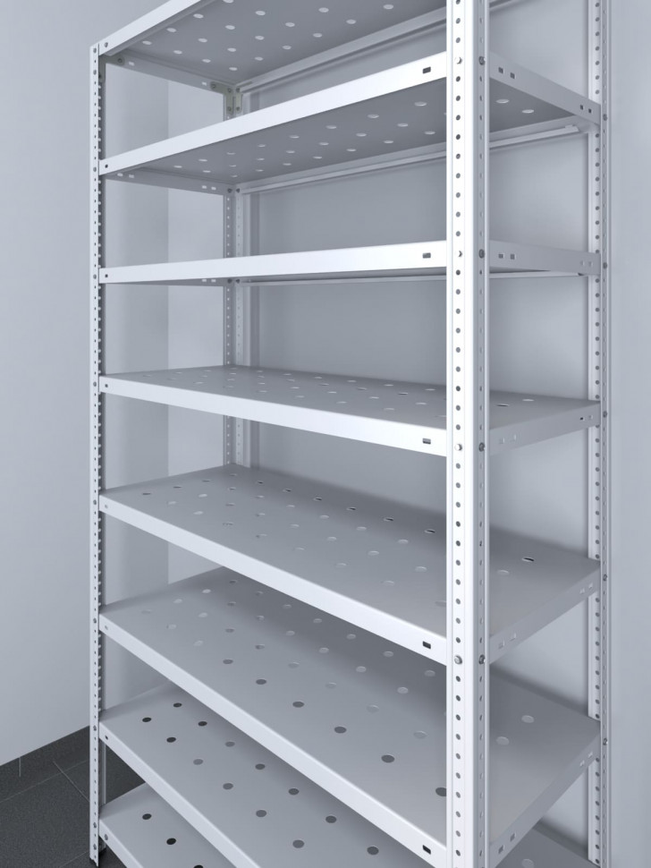 Стеллаж ТС Лайт 1500х1200х300 с 8 перфорированными полками Стеллаж ТС Лайт 1500х1200х300 с 8 перфорированными полками