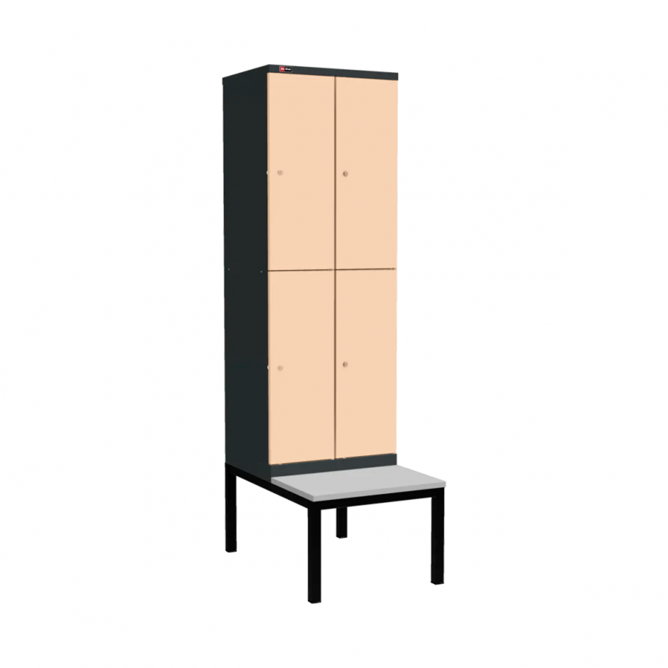 Шкаф Диком УНО-322 (RAL 7016 + RAL 1015) на подставке-скамейке