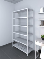 Стеллаж ТС Лайт 1500х1200х500 с 6 перфорированными полками