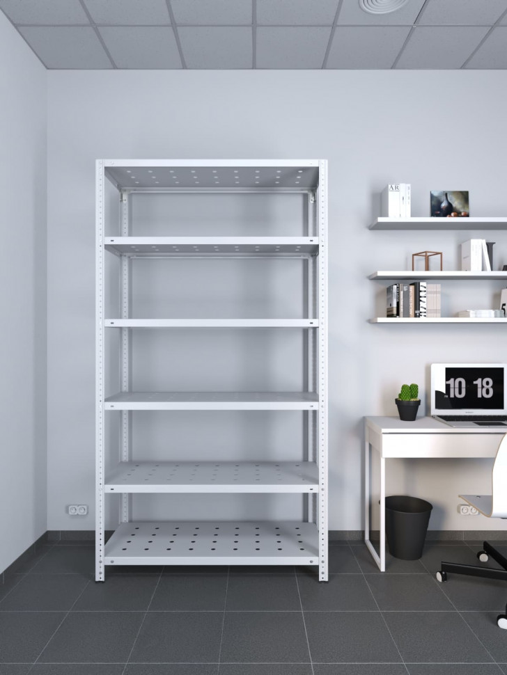 Стеллаж ТС Лайт 1500х1200х500 с 6 перфорированными полками Стеллаж ТС Лайт 1500х1200х500 с 6 перфорированными полками