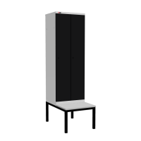 Шкаф Диком УНО-321 (RAL 7038 + RAL 9005) на подставке-скамейке